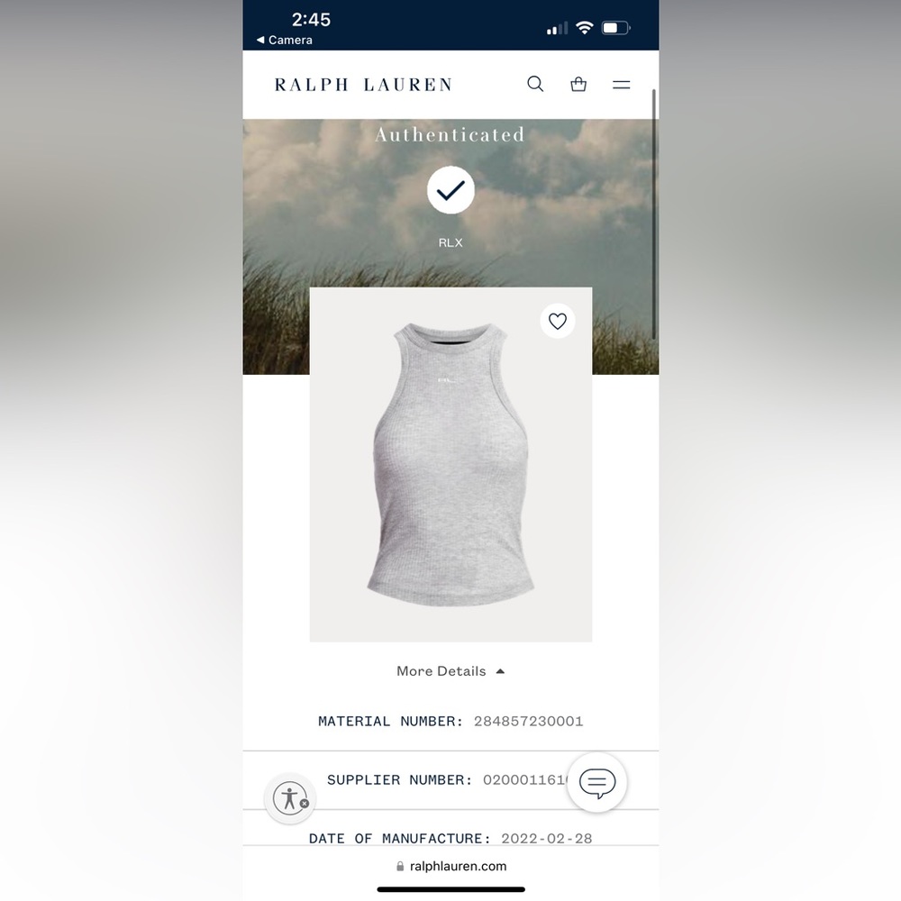 Ralph Lauren, RLX tank top